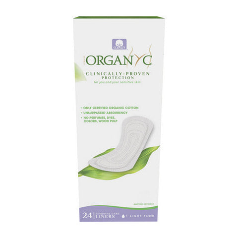Organyc, Flat Liners Light Flow, 24 Count