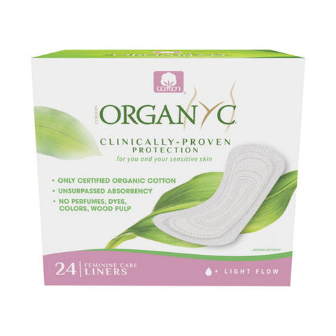Organyc, Folded Liners Light Flow, 24 Count