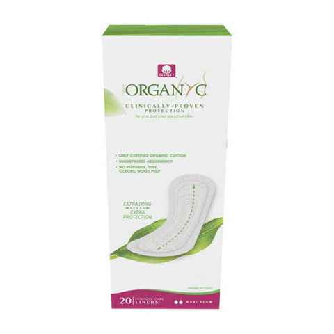 Organyc, Flat Liners Maxi, 20 Count