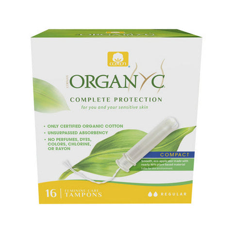 Organyc, Compact Tampons Regular, 16 Count