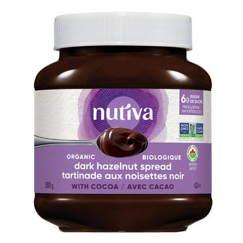 Nutiva, Organic Dark Hazelnut Spread, 369 Grams