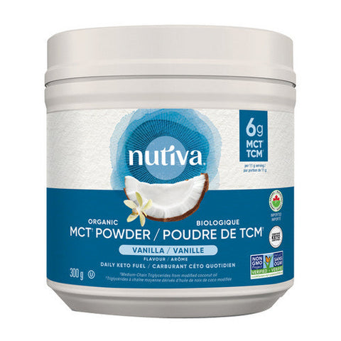 Nutiva, Organic MCT Powder Vanilla, 300 Grams
