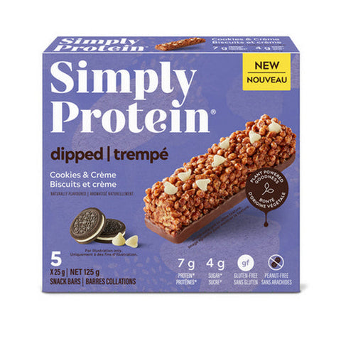 SimplyProtein, Cookies & Creme Bar Dipped, 5 Count