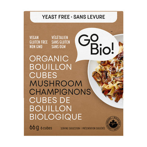 GoBio!, Organic Bouillon Cubes Mushroom, 66 Grams
