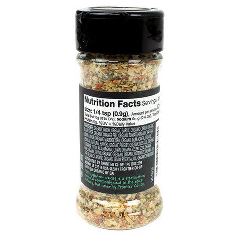 Frontier Coop, Organic Salt Free All Purpose Seasoning, 2.5 Oz