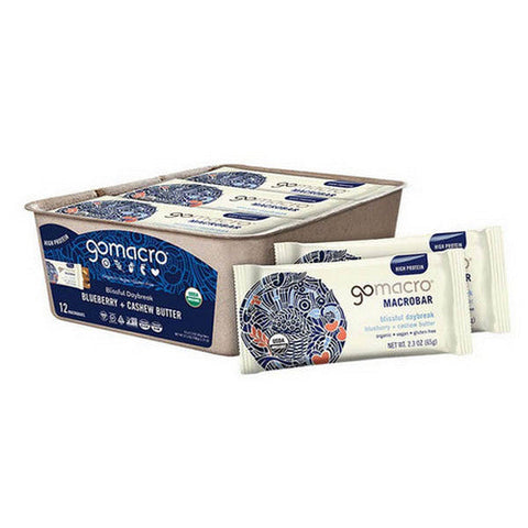 Gomacro, MacroBar Blueberry Cashew, 12 Count