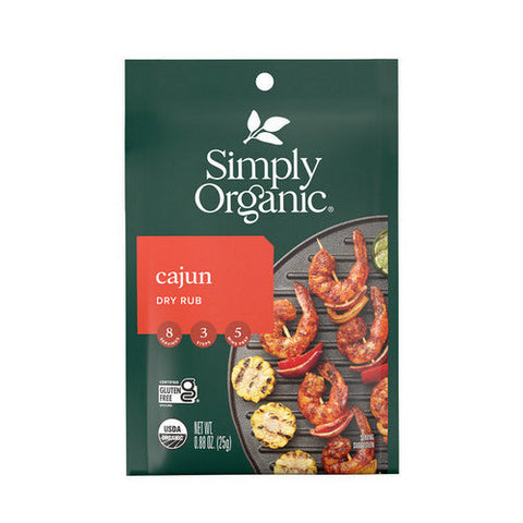 Simply Organic, Cajun Dry Rub, 0.88 Oz