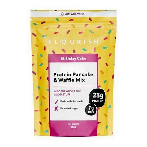 Flourish, Birthday Protein Pancake Mix, 15.37 Oz