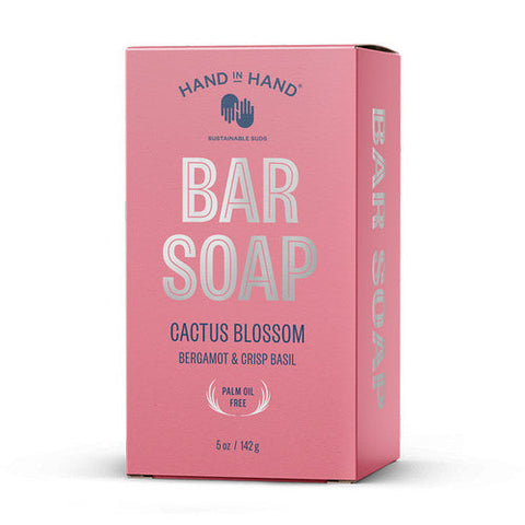Hand In Hand, Bergamot & Crisp Basil Bar Soap, 5 Oz