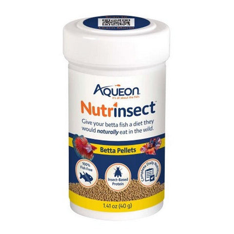 Aqueon, Nutrinsect Fish Free Fish Food Betta Pellets, 1.41 Oz