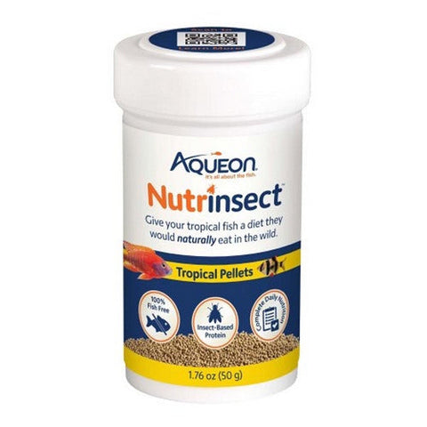 Aqueon, Nutrinsect Fish Free Fish Food Tropical Pellets, 1.76 Oz