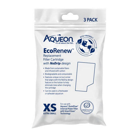 Aqueon, EcoRenew Filter Cartridges, 3 Count / Extra Small