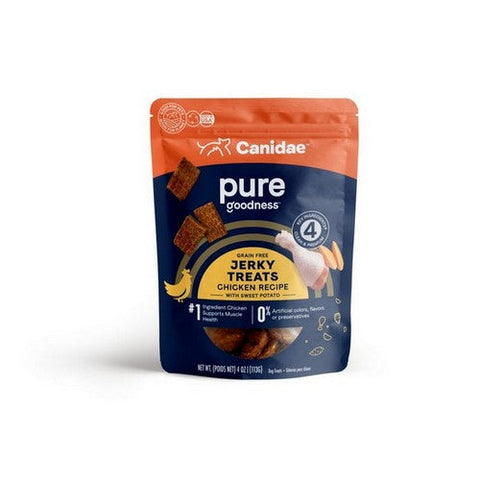 Canidae, PURE Chicken Jerky with Sweet Potato Dog Treats, 1 Count / 4 Oz