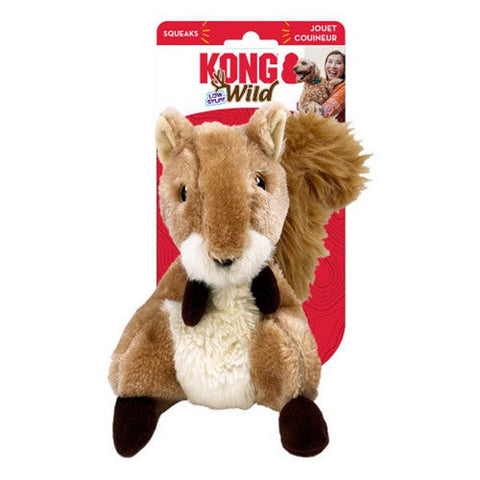 Kong, Wild Low Stuff Creatures Dog Toy Squirrel, 1 Count / Medium