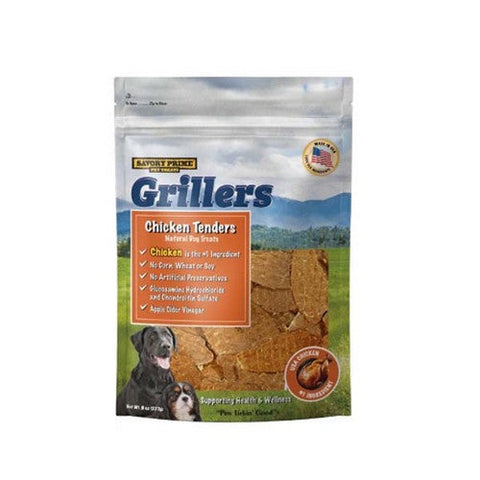 Savory Prime, Girllers Jerky Tenders Dog Treats Chicken, 1 Count / 8 Oz (Strip)