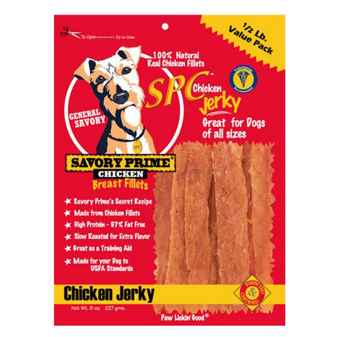 Savory Prime, SPC Jerky Treats Chicken, 7 Count / 8 Oz (Strip)