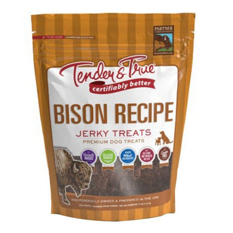 Tender And True, Jerky Treat For Dogs Bison, 4 Oz (Case Of 10)