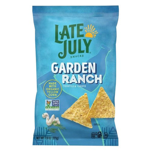Late July, Garden Ranch Tortilla Chips, 7.8 Oz (Case Of 12)