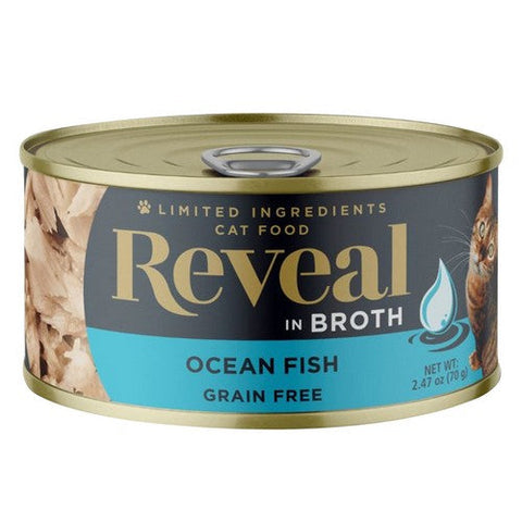 Reveal, Ocean Fish In Broth Can Cat Food, 2.47 Oz (Case Of 24)