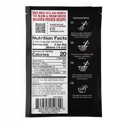 Kinders, Classic Beef Bone Broth Gravy, 0.88 Oz (Case Of 15)
