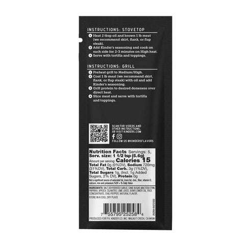 Kinders, Mexican Seasoning Carne Asada, 1 Oz (Case Of 15)