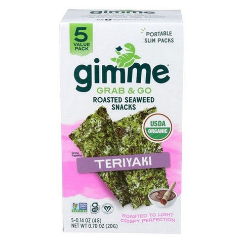 Gimme, Organic Teriyaki Roasted Seaweed Snacks, 0.7 Oz(Case Of 6)