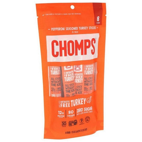 Chomps, Pepperoni Seasoned Turkey Sticks, 1.15 Oz(Case Of 24)