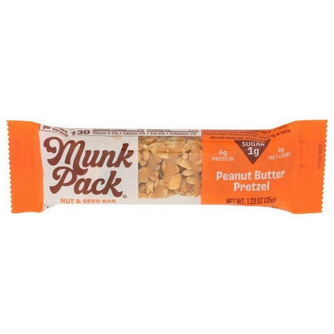 Munk Pack, Peanut Butter Pretzel Keto Bar, 1.23 Oz(Case Of 12)