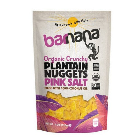 Barnana, Organic Pink Salt Crunchy Plantain Nuggets, 4 Oz (Case Of 6)