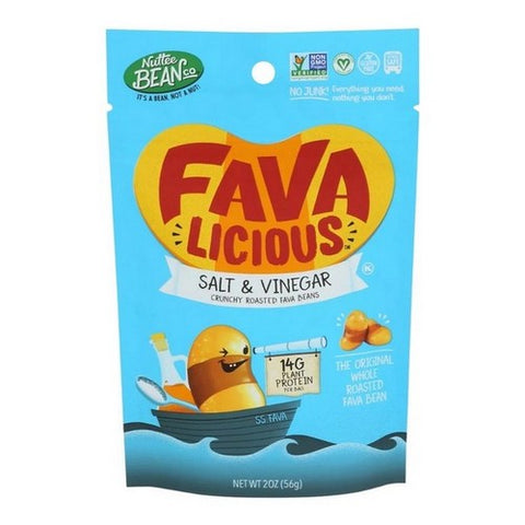 Fava Licious, Salt And Vinegar Crunchy Roasted Beans, 2 Oz(Case Of 12)