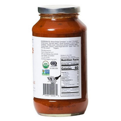 Daves Gourmet, Organic Simply Red Sauce, 25.5 Oz(Case Of 6)