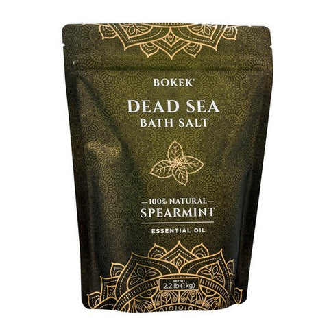 Bokek, Natural Dead Sea Bath Salt With Spearmint Essential Oil, 2.2 Lb