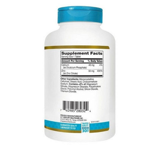 21st Century, Zinc Citrate, 360 Tabs