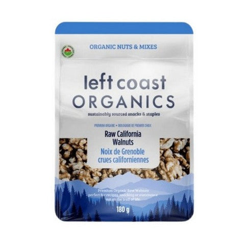 Left Coast Naturals, Organic Raw California Walnuts, 180 Grams (Case Of 8)