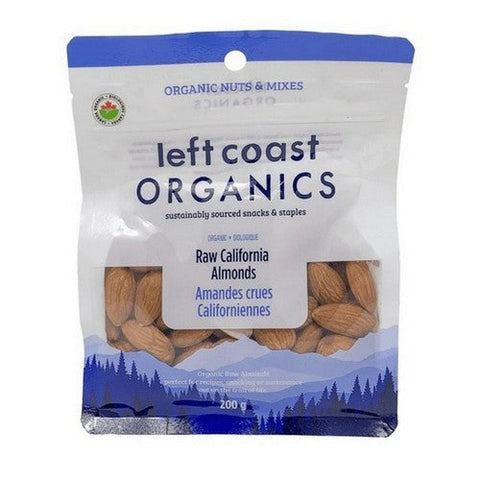 Left Coast Naturals, Organic Raw California Almonds, 200 Grams (Case Of 8)