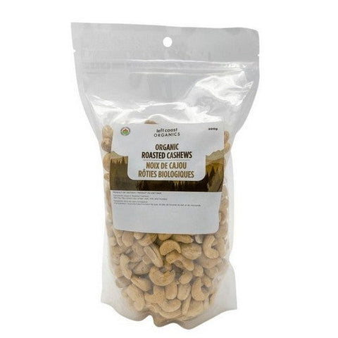 Left Coast Naturals, Organic Roasted Unsalted Cashews, 800 Grams (Case Of 6)