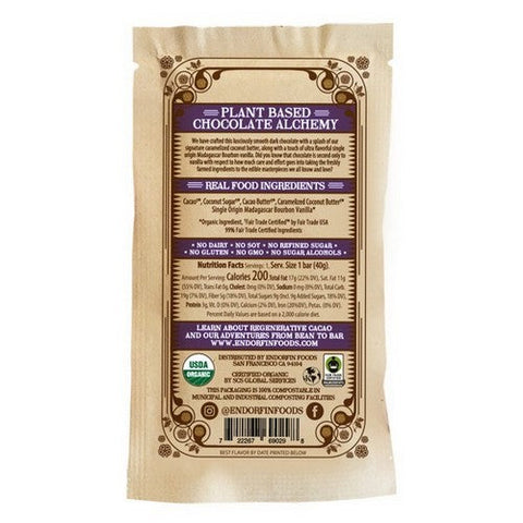 Endorfin Foods, Organic Dark Chocolate Vanilla Bean, 1.4 Oz (case Of 9)