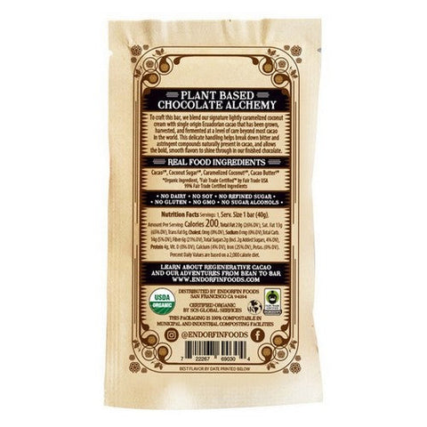 Endorfin Foods, Organic Black Magic Chocolate Bar With 90 Percent Cacao, 1.4 Oz (case Of 9)