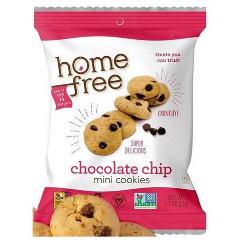 Home Free, Mini Cookies Chocolate Chip, 1.1 Oz (Case Of 10)
