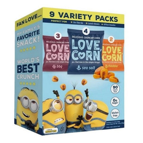 Love Corn, Love Corn Delicious Crunchy Corn Variety Snack Pack, 6.3 Oz (Case of 8)