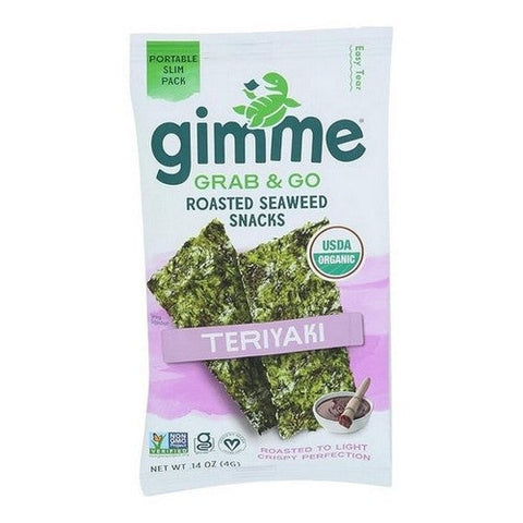Gimme, Organic Teriyaki Roasted Seaweed Snacks, 0.14 Oz (Case of 30)