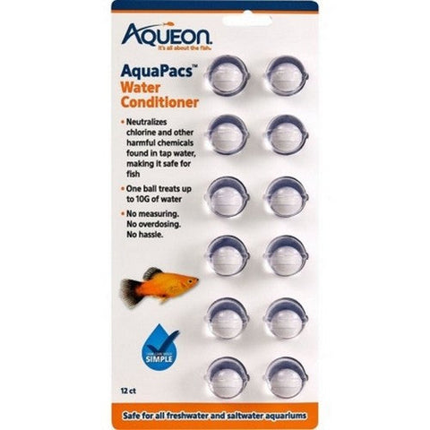 Aqueon, AquaPacs Water Conditioner, 12 Count / 10 Gallons
