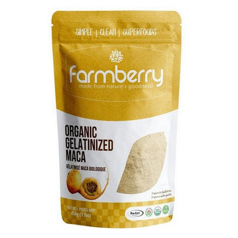 Farmberry, Farmberry Powder Organic Maca Powder Gelatinized, 454 Grams