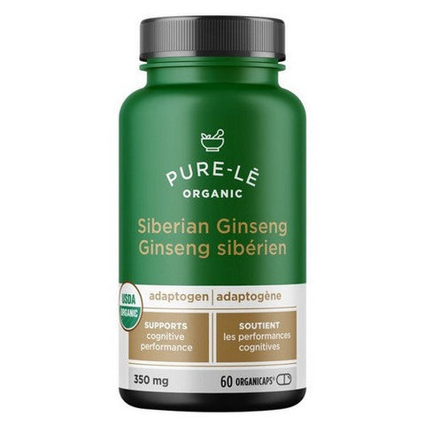 Pure-le, Pure-le Organic Siberian Ginseng Organicaps, 60 Count