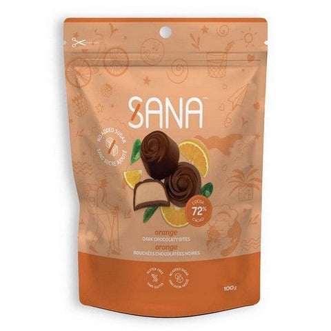 Pamecare, Sana Bites Dark Chocolaty Orange, 6 X 100 Grams