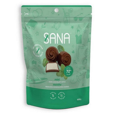 Pamecare, Sana Bites Dark Chocolaty Mint, 6 X 100 Grams