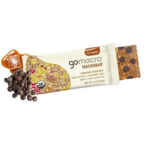 Gomacro, Organic Macrobar Salted Caramel Choclate Chip, 2.3 Oz (Case Of 12)