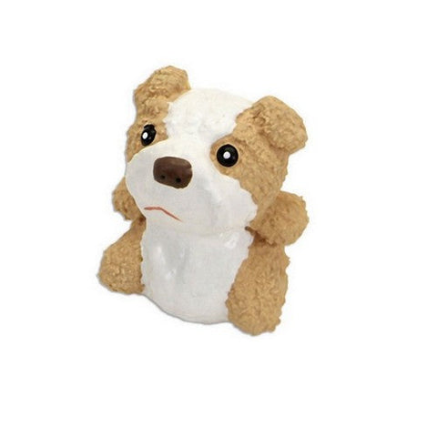 Rascals, Rascals Latex Dog Toy Bulldog, 1 Each / 3 Inches / White, Tan