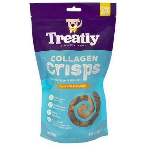 Treatly, Treatly Collagen Crisps Dog Treats, Chicken, 10 Ounces