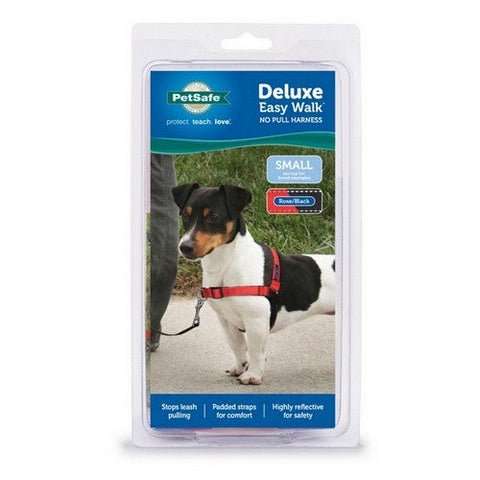 PetSafe, PetSafe Deluxe Easy Walk Steel Dog Harness, Black/Rose, 1 Each / Small